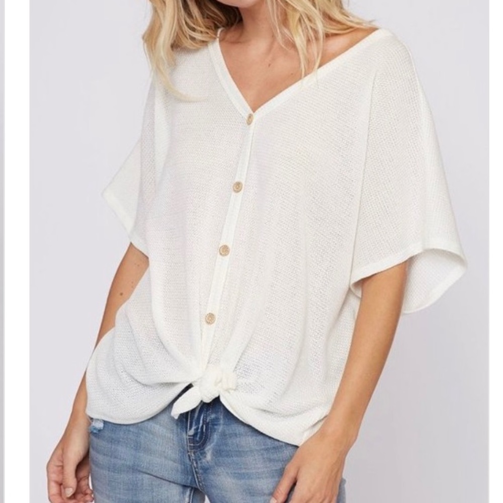 White button up top